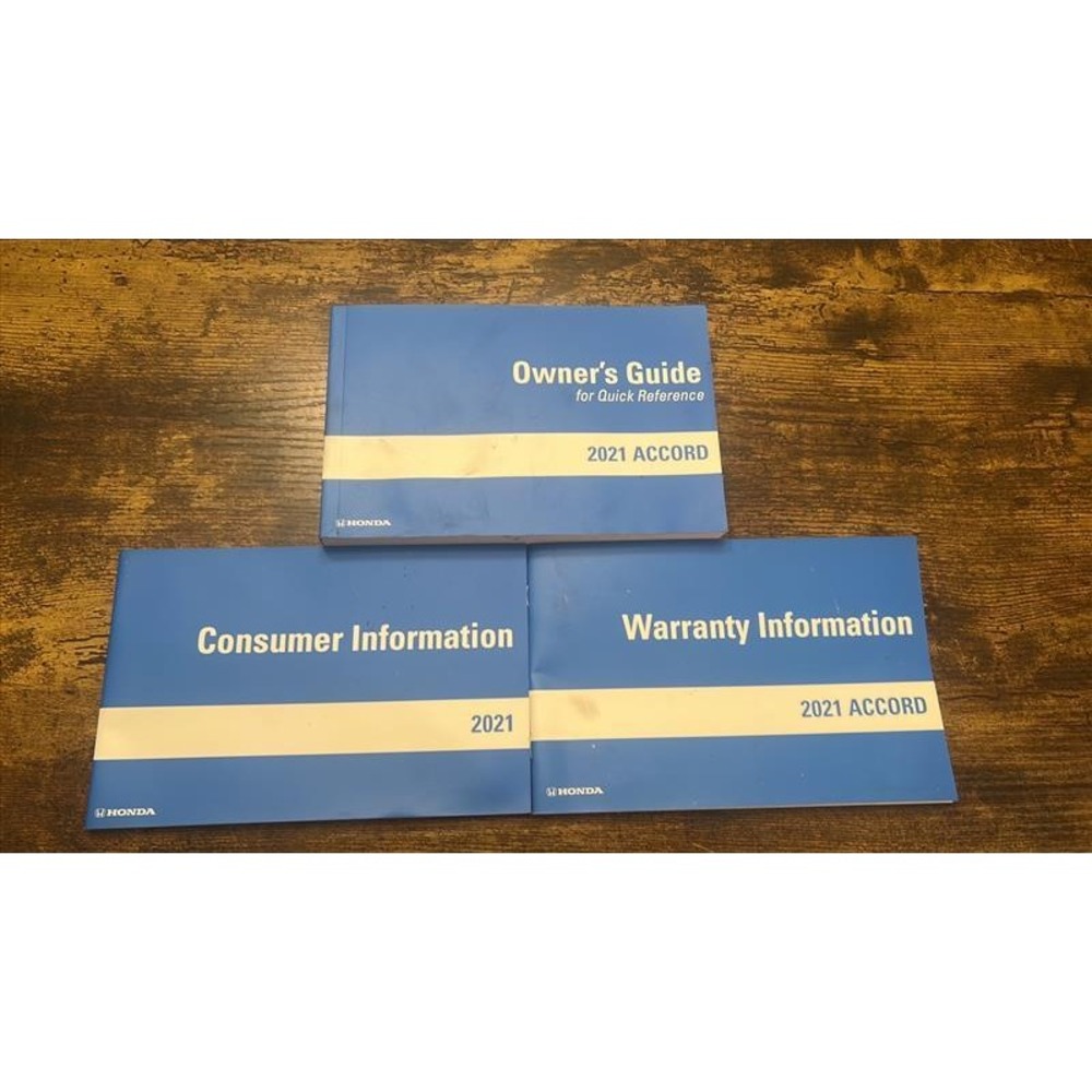 2021 Honda Accord Owners Manual Set Guide Consumer Warranty Information Blue